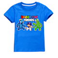 Miniatyrbild 1 av 3: Rainbow Friends t-shirt Kid Costume Rainbow Cosplay kortärmad 160cm V dark blue 150cm