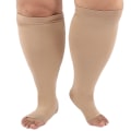 Miniatyrbilde 1 av 5: Kompresjonsstrømper for herre og dame, plus size kompresjonsstrømper med bred legg, høye knestrømper for fly skin XL