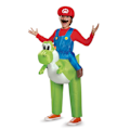 Pikkukuva 1 / 5: Super Mario -pukukostyymi, Mario ratsastaa Yoshilla, lapselle, yksi koko
