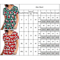 Miniatyrbilde 3 av 3: Jul Kvinner Ammeuniform Scrub Kortærmet T-skjorte Xmas Bluse Tee Topper V-hals Brick Red XL