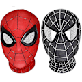 Pikkukuva 2 / 2: Spiderman-asuun lisävarusteet | Musta/punainen Halloween Cosplay Balaclava-huppu | Essential-naamio aikuisille Spiderman-teemajuhliin - 1 kpl