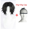Pikkukuva 1 / 5: One Piece Portgas D Ace Cosplay-asu Aikuisille Anime Kimono Set W Only Wig M