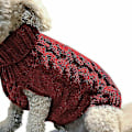Miniatyrbild 4 av 4: Husdjur Hund Varm Tröja Kläder Valp Katt Solid Stickat Stickad Apparel-26 Red M