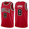 Miniatyrbilde 1 av 2: Ny sesong Chicago Bulls Zachary Thomas Lavine baskettrøye W M
