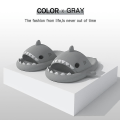 Miniatyrbilde 2 av 2: Shark Tofflor - Halkfria duschtofflor - Badrumstofflor - Mjuka sommarsandaler för flickor och pojkar - Nyhet Gray 38-39