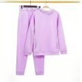 Pikkukuva 2 / 4: Naisten fleece-huppari ja -housut - rento urheiluasu Purple L