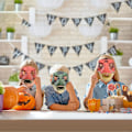 Pikkukuva 4 / 8: BestAlice Dino Mask Moving Jaw, Dinosaur Mask Huvudbonader, Jurassic Movable Dinosaur Head Toys Velociraptor Mask Halloween White 23 x 15 x 13 cm/9 x 5 x 6 inch