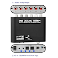 Miniatyrbild 5 av 7: Digital Sound Decoder Converter Digital 5.1 Audio Decoder RCA V