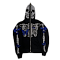 Miniatyrbilde 1 av 2: Y2K Full Zip Up Hoodie Herre Høst Vinter Gothic Genser Style 10 M