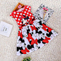 Pikkukuva 1 / 5: Lasten tytöt Kesä Cartoon Minnie Mouse Rusetti Prinsessa Swing Mekko E A 5-6 Years
