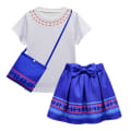 Miniatyrbild 1 av 5: Barn Flickor Encanto Mirabel Cosplay Costume Beskuren T-shirt kjol W 110cm
