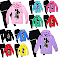 Miniatyrbillede 1 af 3: Børns Encanto Mirabel Antonio Print Casual Træningsoverallssæt Red 8-9 Years 140