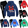 Miniatyrbild 1 av 3: Squid Game Kids Unisex Huvtröja Toppar + Byxor Set V Navy Blue 7-8Years