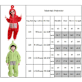 Miniatyrbild 5 av 5: Teletubbies Kostym Barn Jul Pyjamas Sovkläder Jumpsuit green 140cm