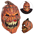 Pikkukuva 5 / 5: Pumppu kallo naamio liikkuvalla leualla Halloween Cosplay V