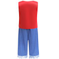 Pikkukuva 3 / 7: One Piece Monkey D Luffy Cosplay-asu Halloween Carnival Set V 140cm
