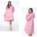 Miniatyrbillede 2 af 2: Pars hjemmetøj fortykket varm kold imiteret hættepyjamas pink