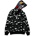 Miniatyrbillede 1 af 5: Shark Head Camo Hoodie Herre Langærmet Zip Up Sweatshirt Hip Hop Casual Tynd Jakke - A M