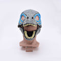 Pikkukuva 8 / 8: BestAlice Dino Mask Moving Jaw, Dinosaur Mask Huvudbonader, Jurassic Movable Dinosaur Head Toys Velociraptor Mask Halloween Blue 23 x 15 x 13 cm/9 x 5 x 6 inch