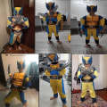 Miniatyrbilde 2 av 5: Kids Wolverine Kostyme Gutt Superhelt Jumpsuit Barn Halloween Cosplay Maske/ulveklør Rekvisitter Fantasy-G 3 stk Sett ILX 3Pcs Set L(130-140CM)