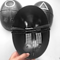 Miniatyrbilde 3 av 3: Squid Game Mask / Ansiktsmaske - Cosplay V Black Circle