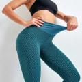Miniatyrbilde 4 av 5: Tiktok Hot crunch treningstights Cellular Leggings med høy midje V Green S
