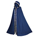 Pikkukuva 2 / 2: Huppuviitta keskiaikainen renessanssi 5-värinen viitta Halloween Cosplay-asut Elokuva ja televisio Cos-asut Jb5-2-G Blue 2XL-3XL