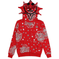 Miniatyrbilde 2 av 2: Gotisk Punk Genser Streetwear Print Langærmet Genser Casual Glidelås Jakke Genser Y2k Skull Unisex Cardigan - D XL