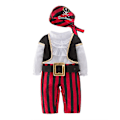 Miniatyrbild 3 av 5: Piratkapten Kostym Romper Pojkar Bodysuits Jul Tjusiga kläder Halloween Kostymer Barn 5T