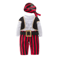 Miniatyrbillede 3 af 5: Piratkaptajn Kostume Romper Drenge Bodysuits Jul Flotte Tøj Halloween Kostumer Børn 5T