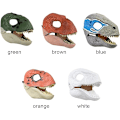 Miniatyrbild 3 av 5: Iögonfallande dinosauriemask, Dino Mask Moving Jaw Decor, Latex Dress Up Huvudbonader med öppning Moving Jaw, Cosplay Party B V
