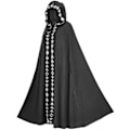 Pikkukuva 2 / 3: Huppuviitta keskiaikainen renessanssi 5-värinen viitta Halloween Cosplay-asut Elokuva ja televisio Cos-asut Jb5-2-G Black one size