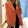 Miniatyrbillede 4 af 4: Kvinder dampede Business Jakker Work Cardigan Jakke Single Breasted Blazers - Orange L