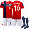 26 NO Herrelandslagets hjemmedrakt for barn+shorts+sokker (nr. 10 Ødegaard trykt) 20 26-27 Ødegaard 26-27 Ødegaard 20