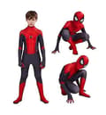 Barns Spider-Man Cosplay kostym Halloween kostym W Red 130cm