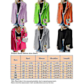 Miniatyrbillede 2 af 4: Kvinder Langærmede Business Jakker Work Cardigan Jakke Single Breasted Blazers - Orange M