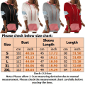 Miniatyrbillede 2 af 2: Kvinde Hættetrøje Lommekjole Langærmet Løs Pullover V Red XL