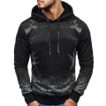 Miniatyrbillede 1 af 3: Herre langærmede hættetrøjer Gradient Sweater Jumper Pullover Toppe W Grey XL
