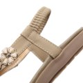 Miniatyrbilde 4 av 5: Womens Summer Sandaler Bohemian Flower Rhinestone Large Size Flat Shoes Beach Sandals Apricot EU 40