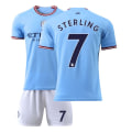 Miniatyrbild 1 av 2: Manchester City tröja 22-23 fotbollströja vuxen tröja nummer STERLING 7 XS