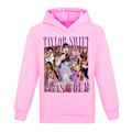 Miniatyrbillede 1 af 3: Taylor Swift Kids Pige Længærmet Hættetrøje Trøje Topper Jumper Hoodie Pink 0 Pink V . Pink 160cm