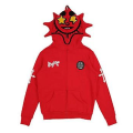 Miniatyrbilde 2 av 2: Gotisk Punk Genser Streetwear Print Langærmet Genser Casual Glidelås Jakke Genser Y2k Skull Unisex Cardigan - H XL