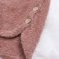 Miniatyrbillede 2 af 4: Kvinde Oversize Hættefrakke Vinter Fleece Hoodie Plys Tyk Jakke Varmt Ydertøj V Pink L