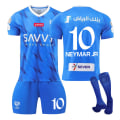 Miniatyrbilde 1 av 2: 23-24 Saudi League Riyadh New Moon hjemmefotballdrakt blå Neymar nr 10 NO.10 NEYMAR JR 18