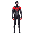 Miniatyrbild 2 av 2: Spiderman Cosplay Superhjältedräkt Barn Vuxen Bodysuit W Miles Morales 140 Kids (130-140cm)