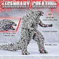 Miniatyrbillede 2 af 5: Kongernes Konge Legetøj - Godzilla Actionfigur - Dinosaur Legetøj Godzilla - Filmmonster Serien Godzilla. grey