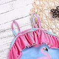 Pikkukuva 3 / 4: Lasten uimapuku Triangel Suspender Romper Summer Flamingo Print W 110