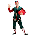 Miniatyrbild 1 av 2: Juldräkt för clown Julgrön herrkostym Juldräkt Scendräkt