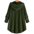 Pikkukuva 2 / 3: Naisten Teddy-karhutakki hupulla olid V Green S