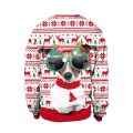 Miniatyrbilde 2 av 3: Julegenser Vinter Høst Crew Neck Topper Sweatshirt Med Ren Santa Printed Dog L